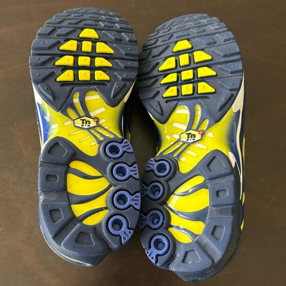 💙 2016 Nike Air Max Plus TN Binary Blue Yellow Neon GS Size 7 Men’s Wmns 8.5 💙 - Picture 10 of 13